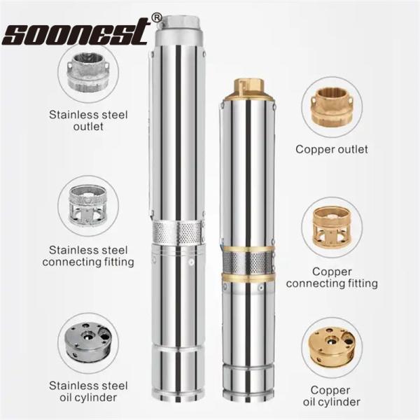 3Hp Hybrid Ac/Dc Solar Submersible Pump Solar Deep Well Solar Pump Submersible Centrifugal Pump