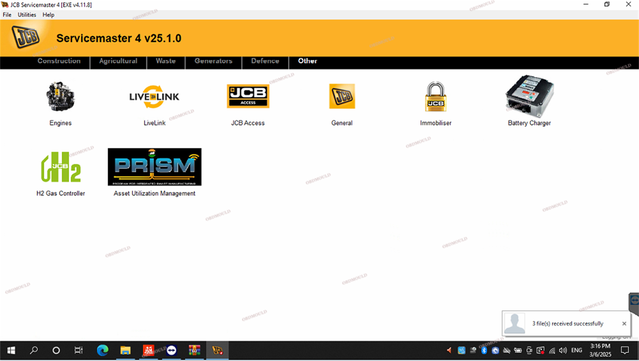 JCB Diagnostic Tool with JCB ServiceMaster 4 v25.1.0 for Heavy Duty Agricultural Diagnosis and Multi Language Support