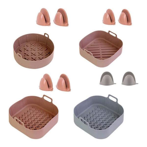 Dos forros fáceis seguros do potenciômetro da frigideira do ar de limpeza da ferramenta da cozinha do silicone do alimento cesta reusável