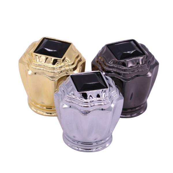 Fashion Custom Perfume Cap Zinc Alloy Black Plastic Perfume Spray Caps
