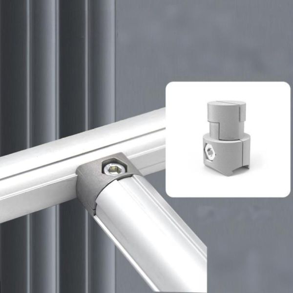DYJ19-B01 Industrial Profile Lean Pipe Connector Workbench Joint Accessories Aluminum Straight Internal Joint