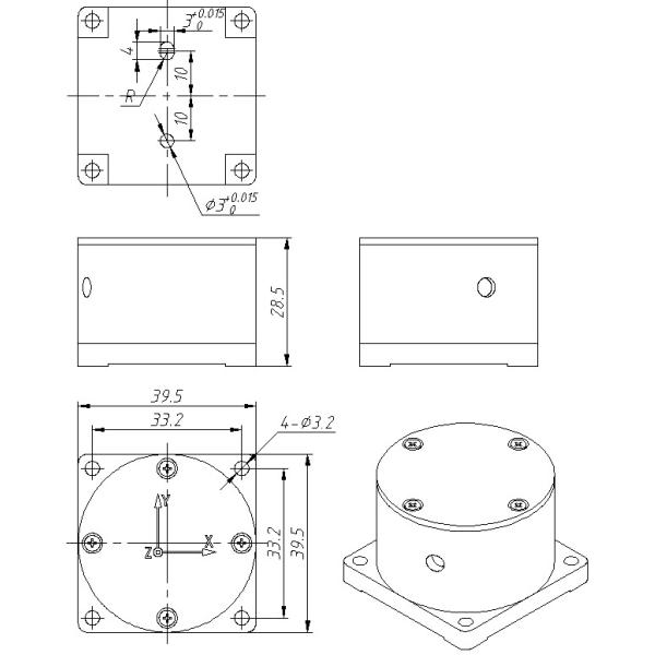 Giroscópio compacto MEMS com estabilidade de desvio de Allan de ≤ 12 deg/h e peso ≤ 100 g