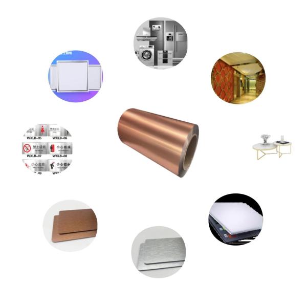 Silver Nano Coated Waterproof Hairline Brushed Aluminum Coil 1060/3003/5052/5252/5754/6061/6063