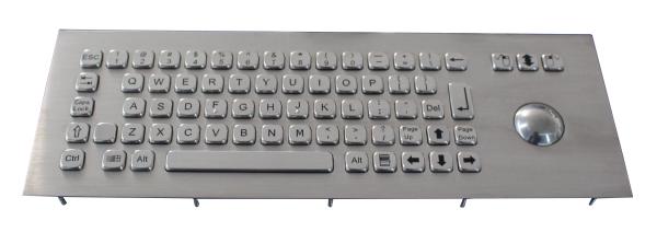 Teclado da montagem do painel de 69 chaves, teclado de aço inoxidável com trackball MTB, OTB, LTB