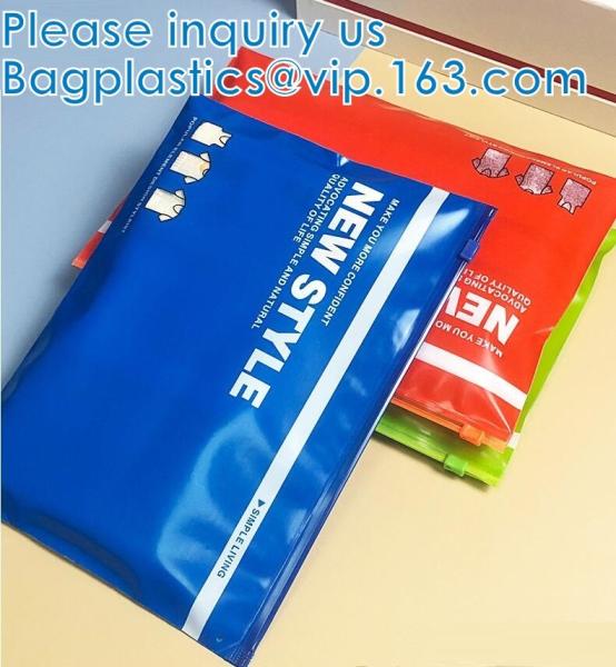 Zipper Top Apparel Bags, Clothing, Shoes, Underwear, Garment. Bikini Swimwear Packing Bag. EVA Slide Bags