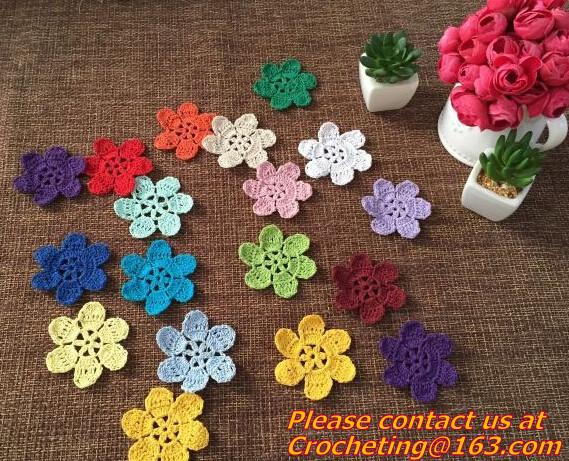 handmade hook needle crochet diy accessories three-dimensional flower