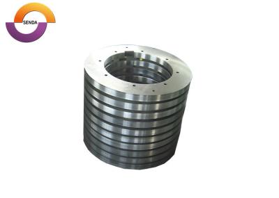 Precision CNC Ground Carbide Steel Blades Round Shape HRC45-65 Hardness For Rotary Slitting