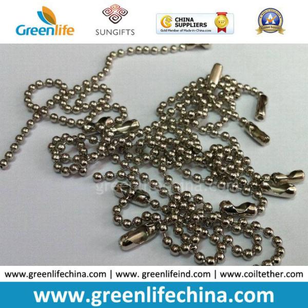 Decorative 2.0mm Metal /Stainless Steel Bead Ball Badge Chain