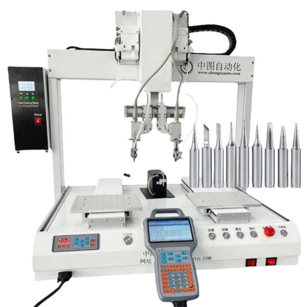 High Speed Automatic PCB Soldering Machine USB Cable Soldering Robot 5A