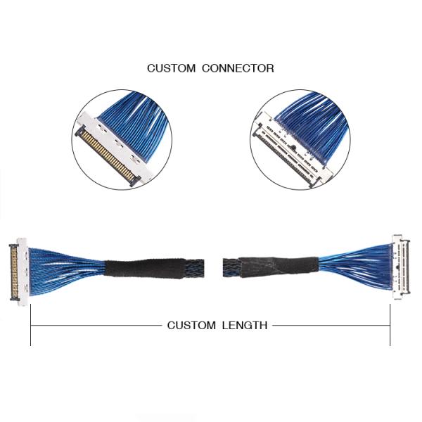 0.4mm pitch Custom Coax Cable Assembly KEL USL20-30S UL94V 0 material