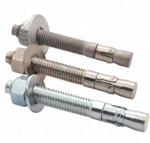 Wedge Anchor Carbon Steel Hex Socket Head Bolt M10 Size Zinc Plate Surface