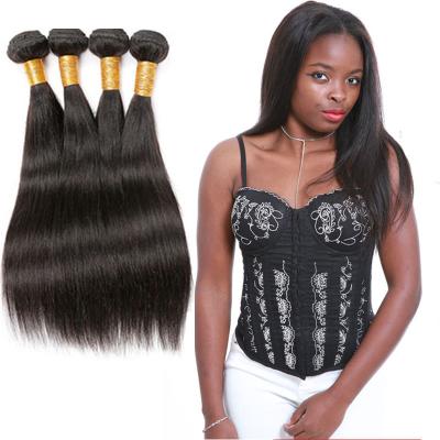 Parte inferior grossa da cor preta natural reta não processada do Weave do cabelo humano de Remy