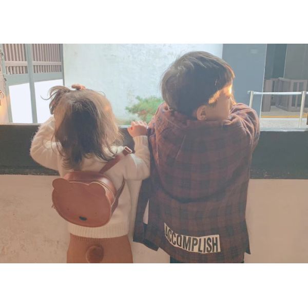 Zipper Closure CPC Cowhide Leather Purses Cute Backpack For Kids Girls