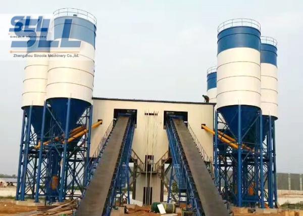 Large Capacity Ready Mix Concrete Batching Plant / Twin Shaft Mixer Batching Plant