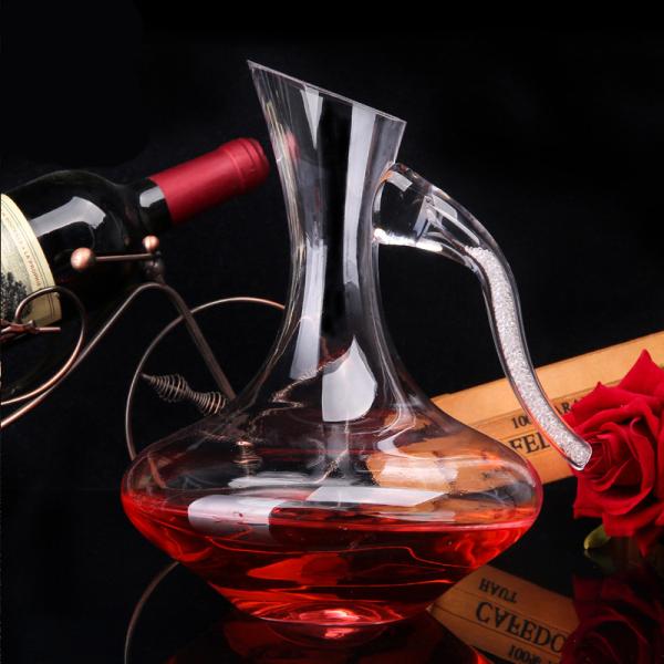 Графинчик вина классического дизайна круглый, рука дунутый неэтилированный стеклянный графинчик