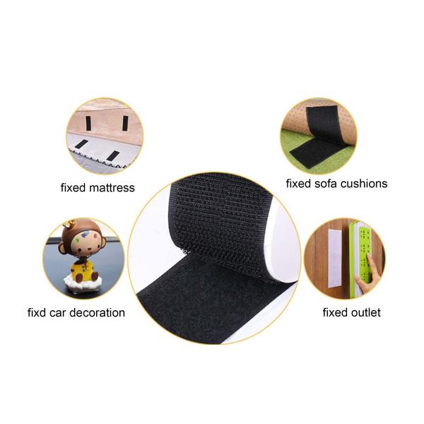 DANSKY Custom Heavy-Duty Hook-Loop Tape Roll High Adhesive Force Soft Nylon/Polyester Eco-Friendly Hook and Loop with Glue