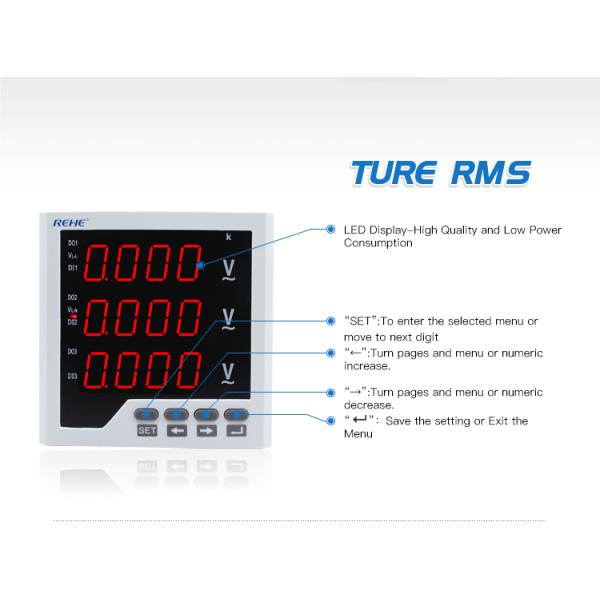Three phase digital intelligent voltage meter voltmeter  panel meter