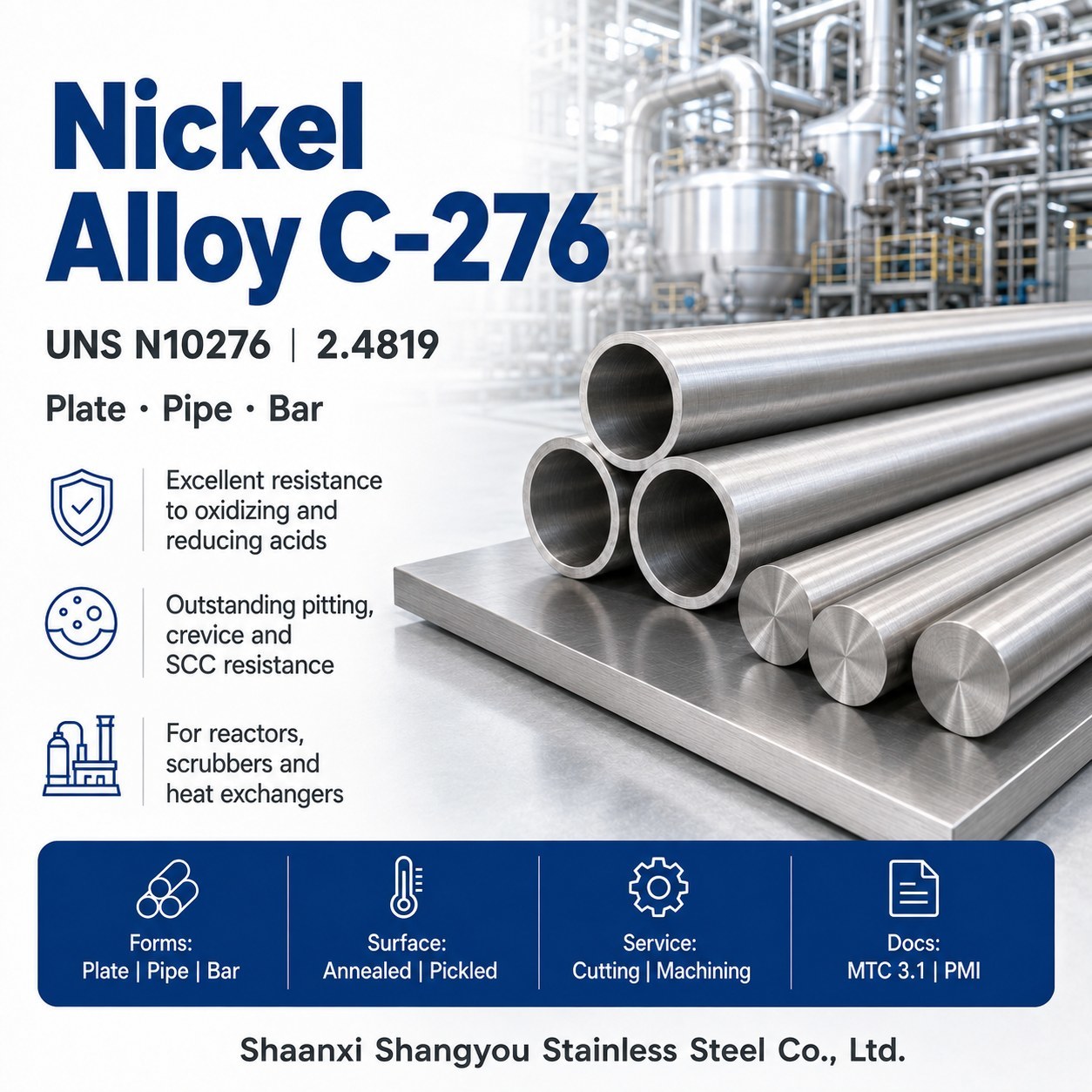Nickel Alloy C-276 | UNS N10276 | 2.4819 | Hastelloy C-276
