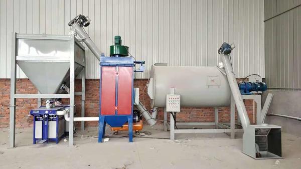Poder seco econômico da máquina 5.5kw do misturador de almofariz com embalagem da planta da mistura 5t/H