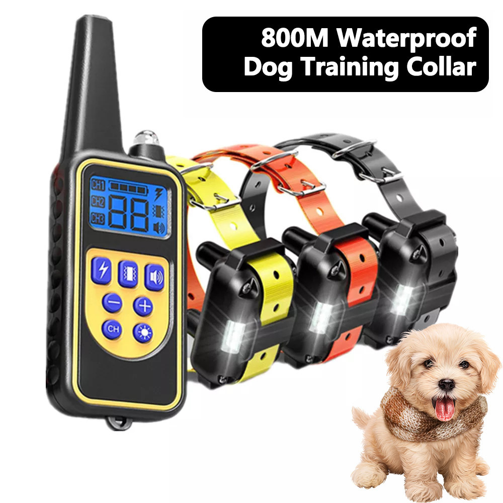 Waterproof Smart Electric Dog Bark Control Device & Training Collar with Remote Control Rechargeable IP67 Rated Plastic Material