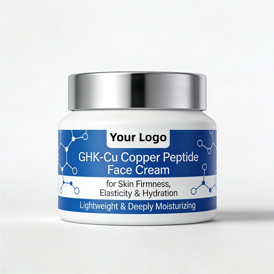 OEM ODM brand natural anti wrinkle moisturizing GHK Cu copper peptide face cream brightening facial moisturizing cream for skin care