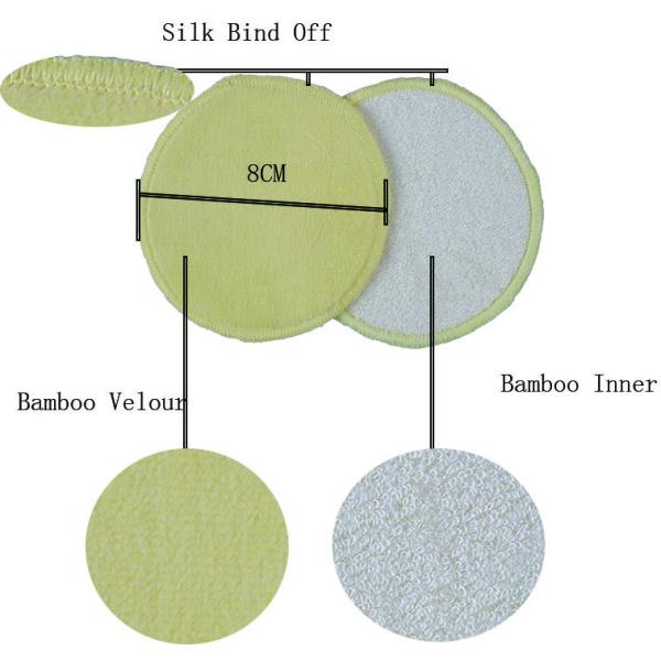 Пусковые площадки бамбуковые полностью окаймляясь 7cm изготовленной на заказ стороны хлопка многоразовой очищая 9cm