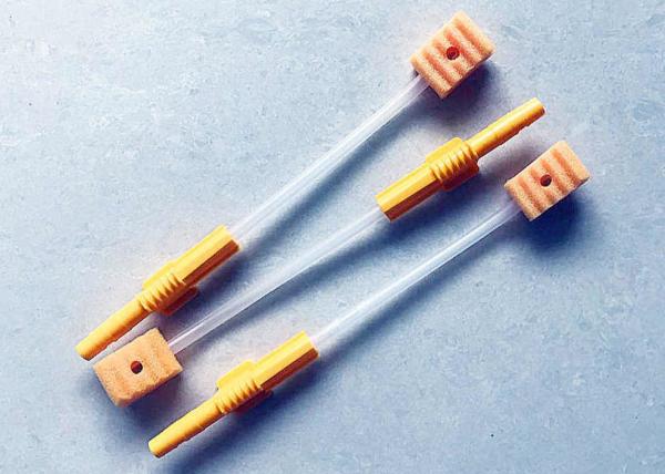 Ergonomic Disposable Suction Catheter , Medical Suction Tube With Polyester Sponge