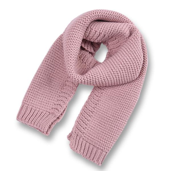 Y-Z Fashion Kids Children's Infinity Long Scarf Soft Girls and Boys Thick Winter Scarfs Cable Knitted Scarves