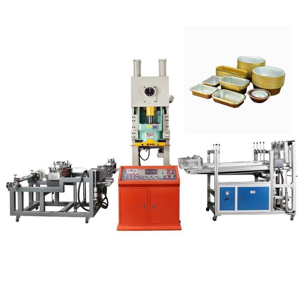 Máquina de fabricação de bandejas de alumínio de motor principal de 7,5 kW para embalagens de alimentos perfeitas