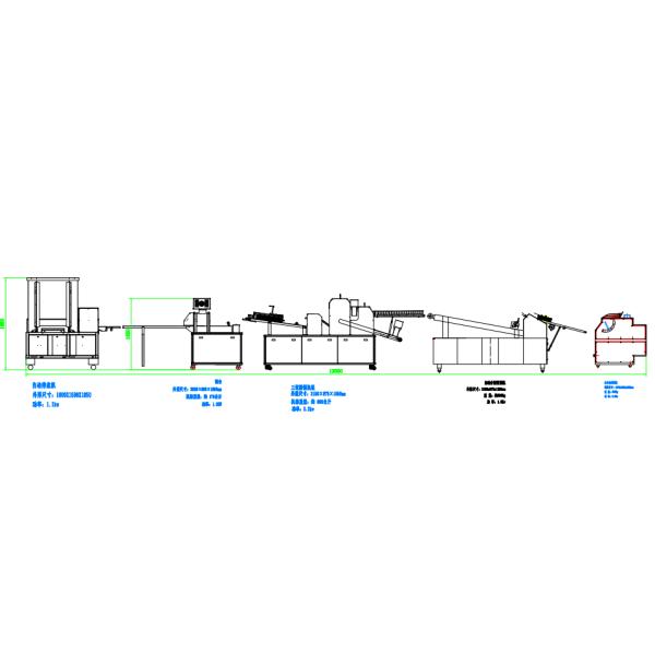 производственная линия хлеба 180pcs/min W280mm русская
