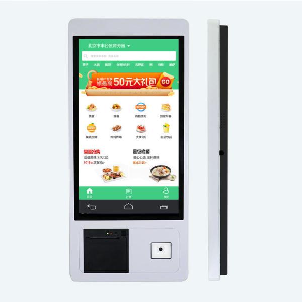 15.6 Inch Smart Touch Screen Restaurant Self Ordering Kiosk For Self Payment ODM