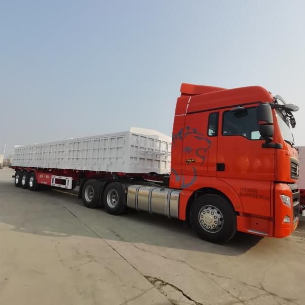 Semi Trailer Cargo Transport Truck With Customized Side Wall Height
