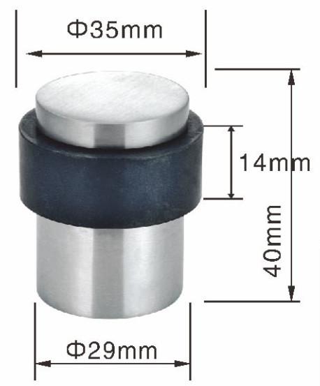 Floor Mounted Magnetic Door Stop Holder Flat Top Solid Stainless Steel