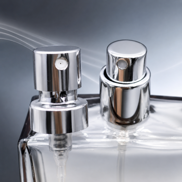 Premium Aluminum Perfume Pump with Fine Mist Spray and Interchangeable Collar Options