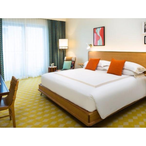 Ha Noi luxury hotel inteior design of Bedroom furniture wood cabinet with Leather armchairs and fabric sofa set