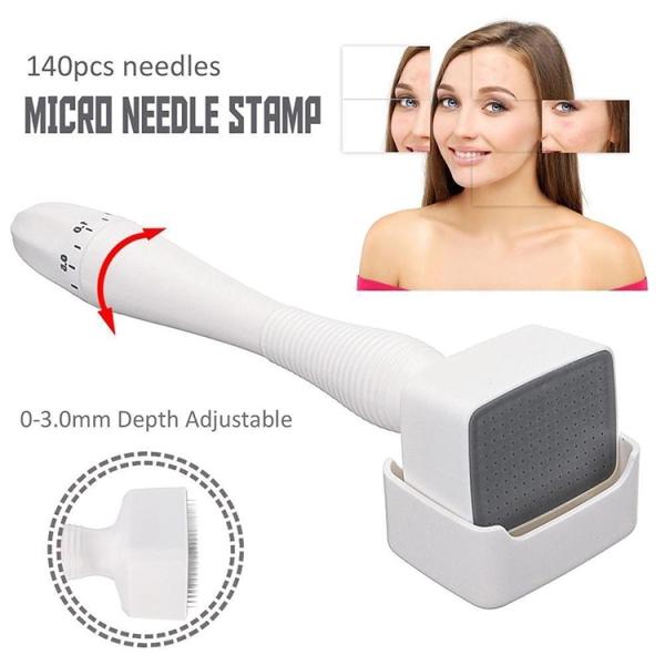 140 Needles Stamp Derma Roller Mosquito Needle for Dark Circles and Wrinkle Treatment