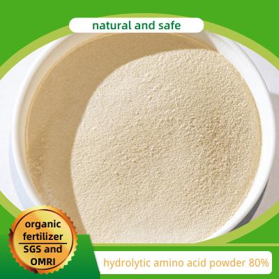 Amino Acid powder Fertilizer High Nitrogen 80% Hydrolysate  For Fruits Vegetable Crops