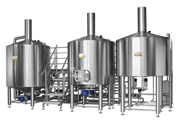Electric Brewery 2500L Three Vessel Brewing System For Automatic Beer Fermentation