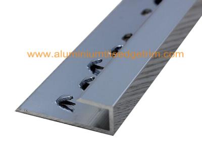 Silver Straight Aluminium Carpet Trim , Carpet Threshold Transition Strip Plates