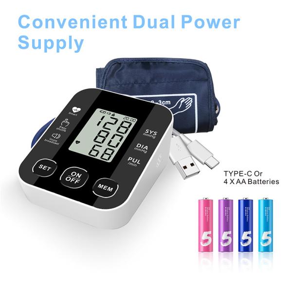 Wrist Blood Pressure Meter:digital electronic sphygmomanometer for use in the arm With voice announcements