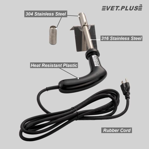 33cm Customized Logo Calf Dehorner Burner Stainless Steel For Calves