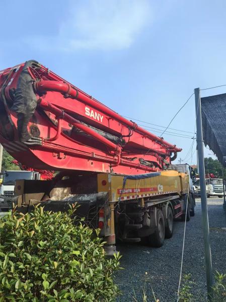 2019 SANY 56m Used Concrete Pump Truck Benz Chassis For Building Equipment
