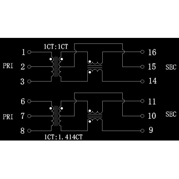 Трансформатор 23Z356SMT Lan штыря SMD UE-TS7010 LF TLA-3T110LF-T 10BASE-TX 16