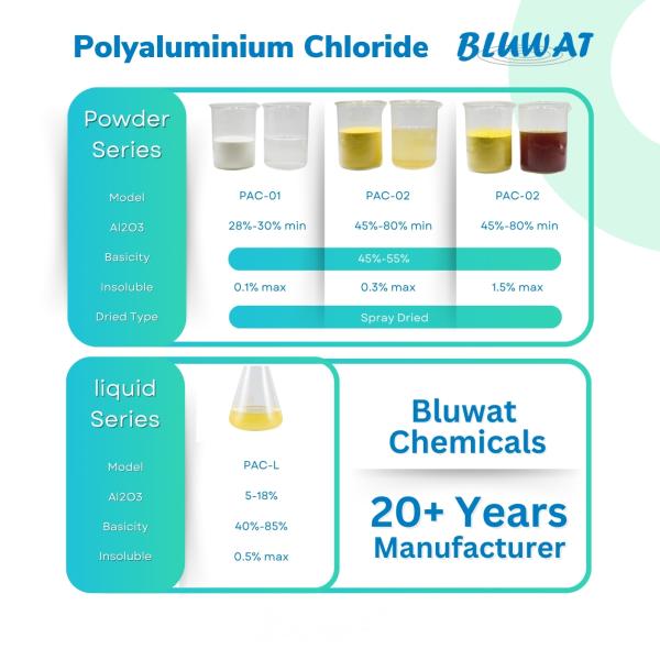 Chlorure de polyaluminium blanc PAC 30% pour le traitement de l'eau potable