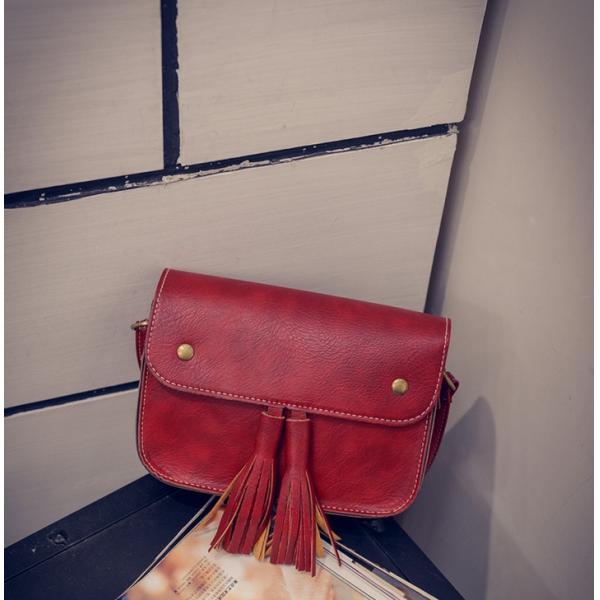 2016 new female fringed shoulder bag Miss Han Banchao handbag PU bag diagonal package