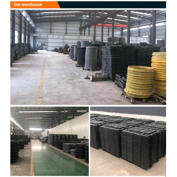 Cubiertas de boca redondas dúctiles del bastidor de la cubierta/de arena de boca del hierro de EN124 D400