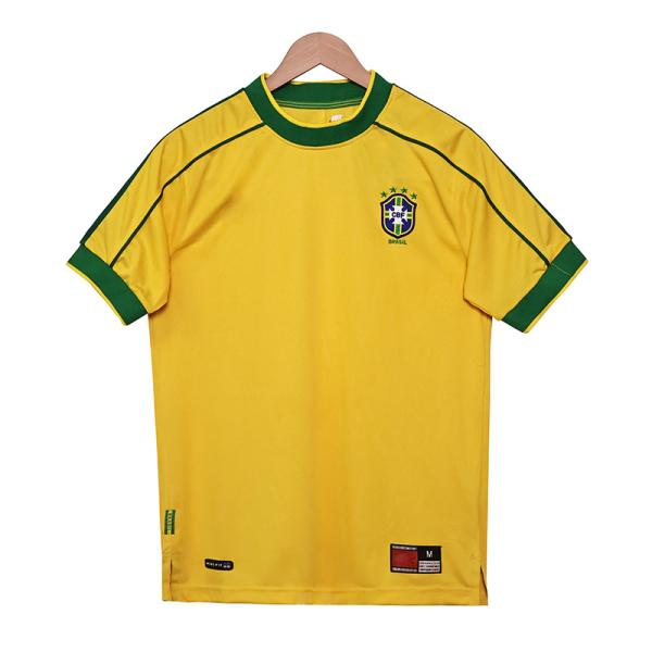 Brazil 1998 Retro World Cup Home Jersey Replica Support Customization