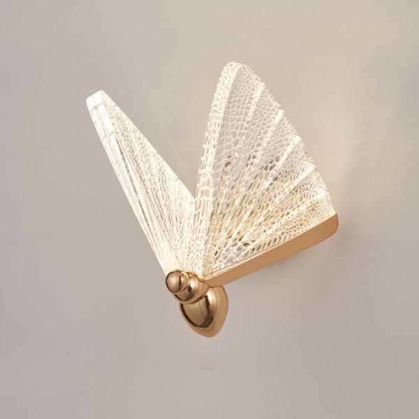 Bedside wall lamp bedroom lamp modern living room background butterfly wall light (WH-OR-41)