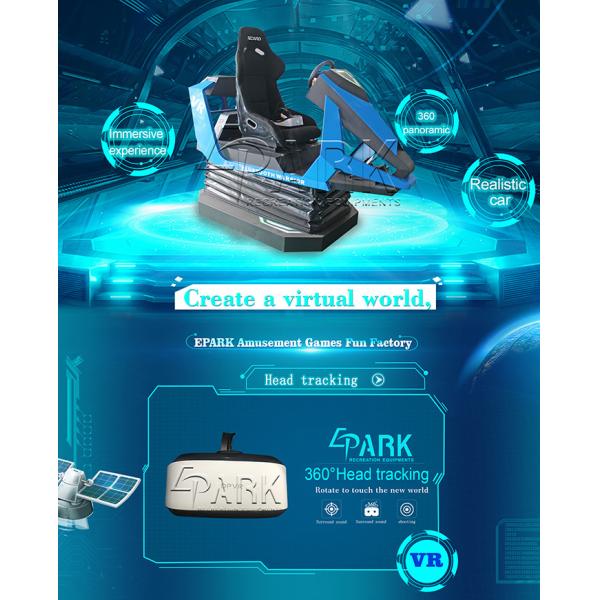 Amusement Virtual Reality Simulator Bluetooth Warrior Racing Car With 1 Seat