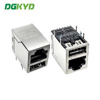 Prise simple de réseau d'USB G/FU RJ45 d'IMMERSION avec le double Ethernet Jack